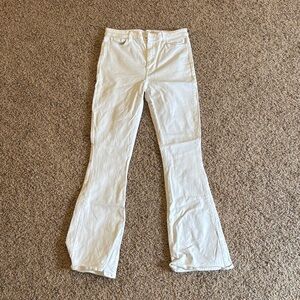7 for All Mankind White Flared Jeans